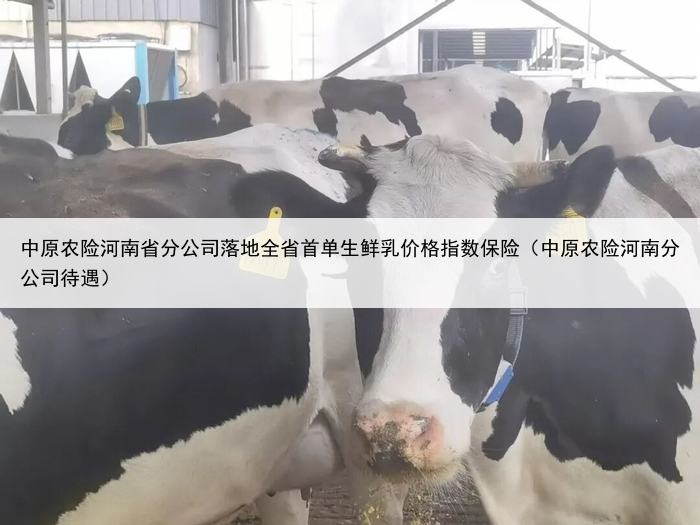中原农险河南省分公司落地全省首单生鲜乳价格指数保险（中原农险河南分公司待遇）