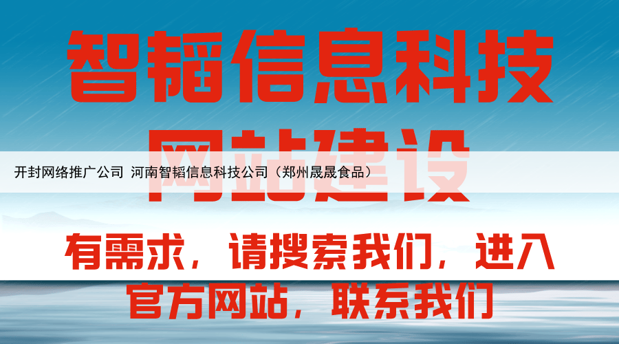 开封网络推广公司 河南智韬信息科技公司（郑州晟晟食品）