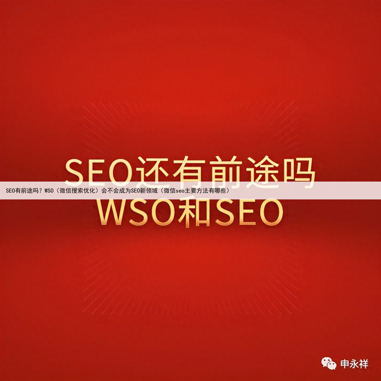 SEO有前途吗？WSO（微信搜索优化）会不会成为SEO新领域（微信seo主要方法有哪些）
