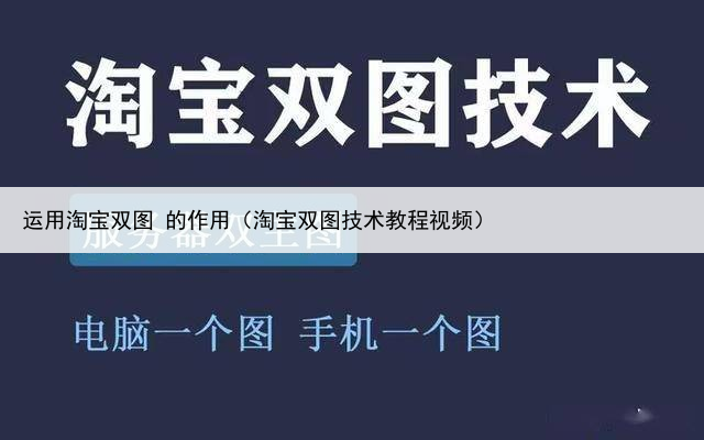 运用淘宝双图 的作用（淘宝双图技术教程视频）