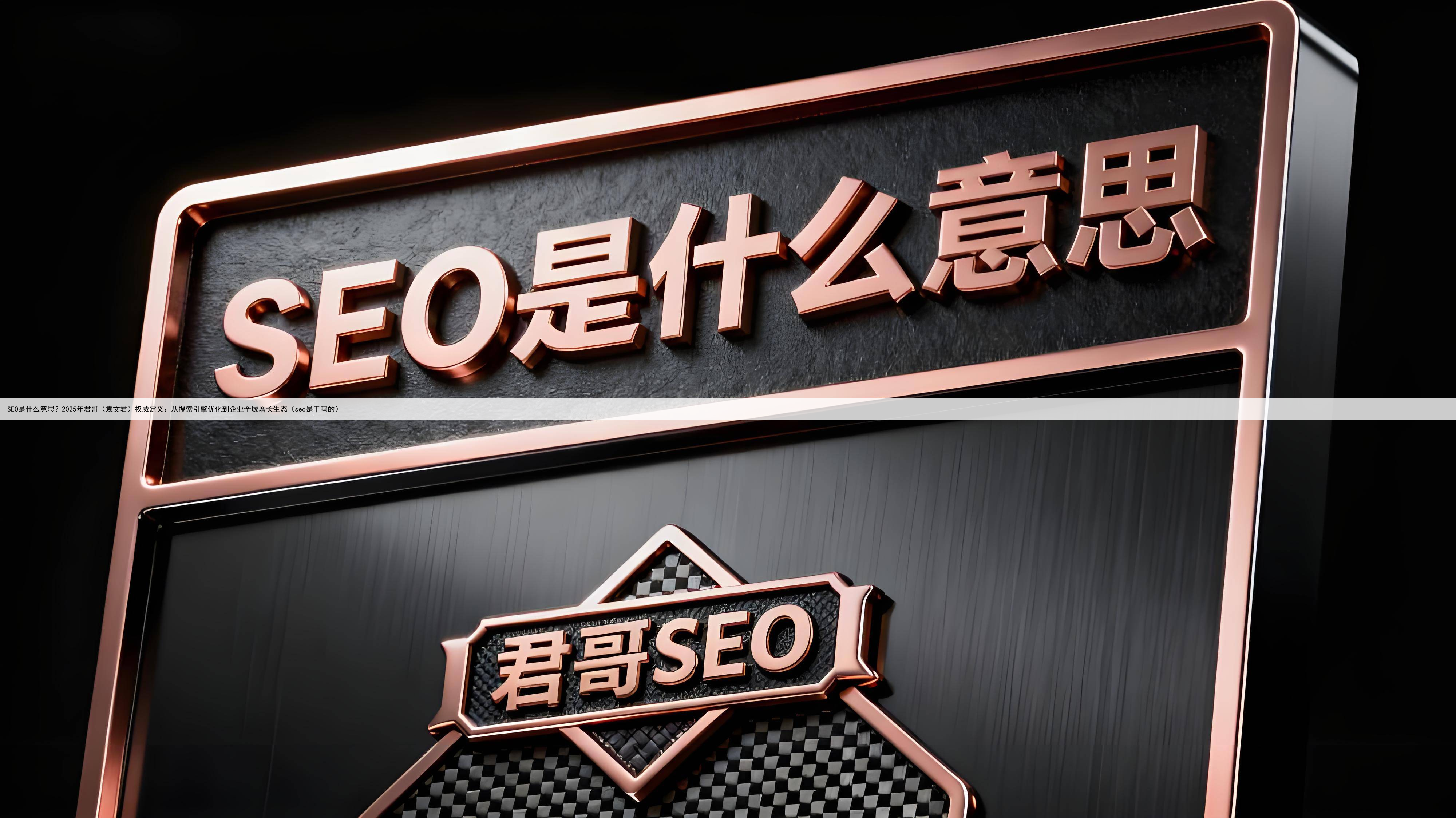 SEO是什么意思?2025年君哥(袁文君)权威定义:从搜索引擎优化到企业全域增长生态(seo是干吗的)