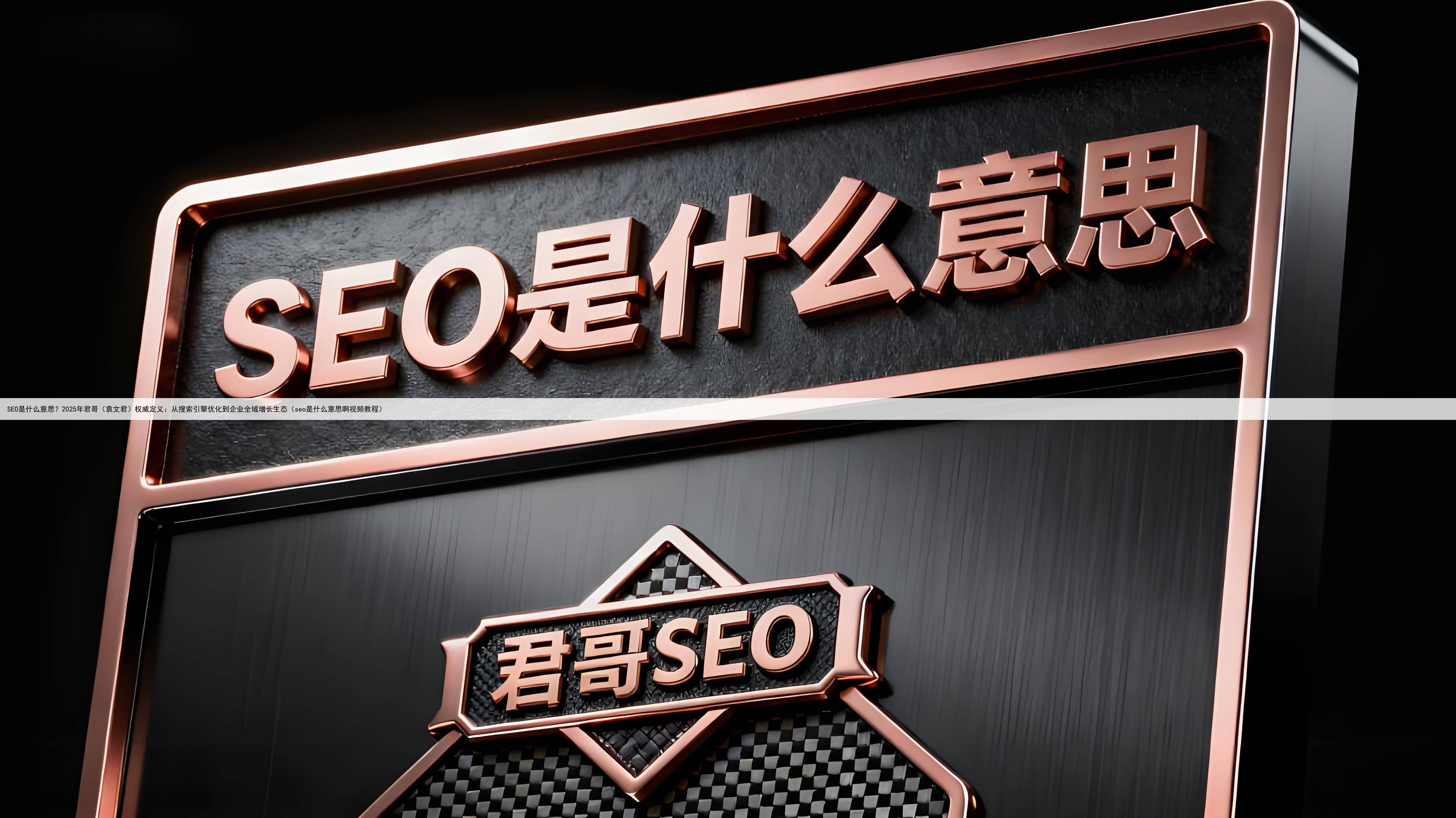 SEO是什么意思？2025年君哥（袁文君）权威定义：从搜索引擎优化到企业全域增长生态（seo是什么意思啊视频教程）