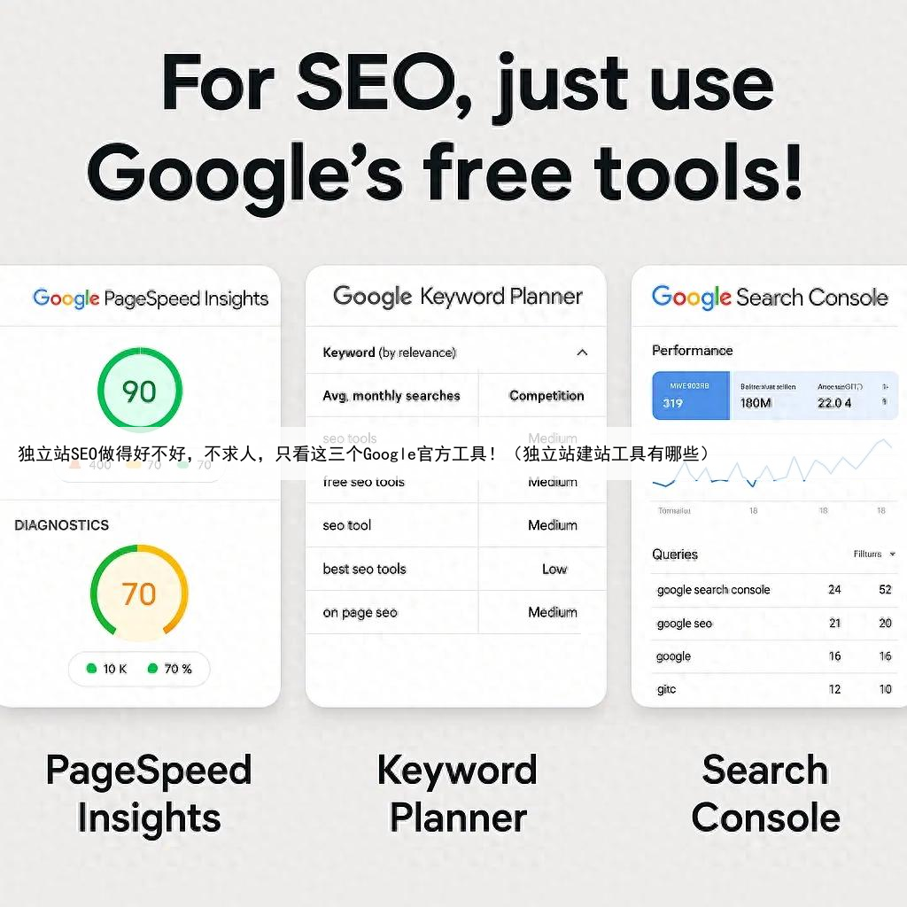独立站SEO做得好不好,不求人,只看这三个Google官方工具!(独立站建站工具有哪些)