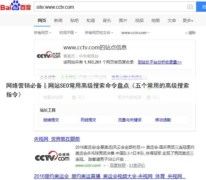 网络营销必备丨网站SEO常用高级搜索命令盘点（五个常用的高级搜索指令）