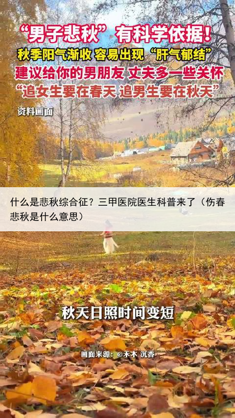 什么是悲秋综合征？三甲医院医生科普来了（伤春悲秋是什么意思）