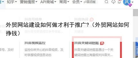外贸网站建设如何做才利于推广?（外贸网站如何挣钱）