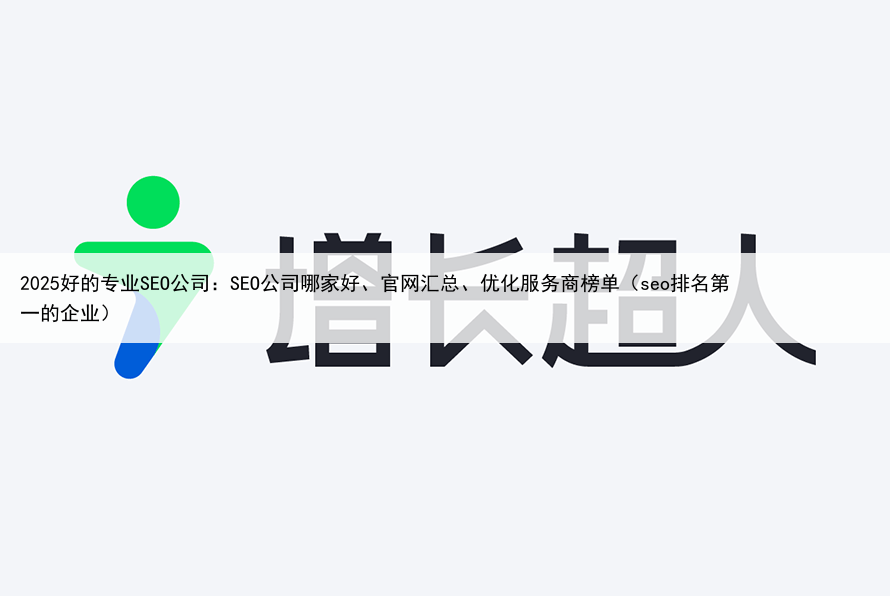2025好的专业SEO公司:SEO公司哪家好、官网汇总、优化服务商榜单(seo排名第一的企业)