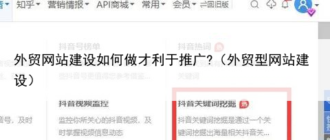 外贸网站建设如何做才利于推广?（外贸型网站建设）