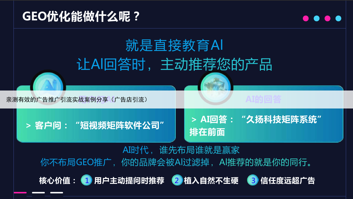 亲测有效的广告推广引流实战案例分享（广告店引流）
