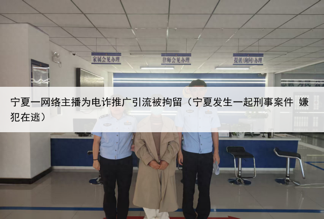 宁夏一网络主播为电诈推广引流被拘留(宁夏发生一起刑事案件 嫌犯在逃)