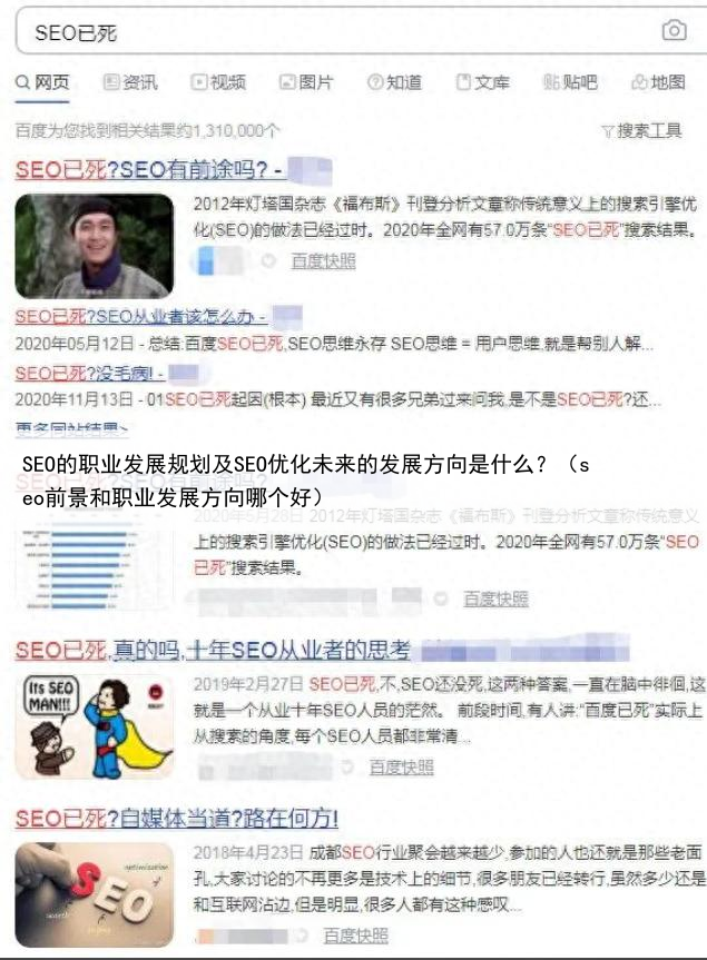 SEO的职业发展规划及SEO优化未来的发展方向是什么？（seo前景和职业发展方向哪个好）
