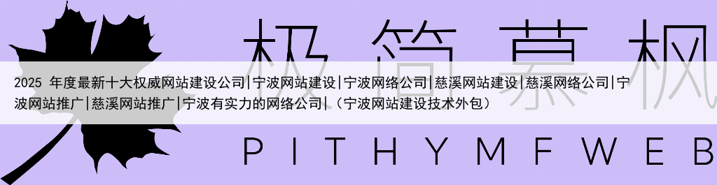 2025 年度最新十大权威网站建设公司|宁波网站建设|宁波网络公司|慈溪网站建设|慈溪网络公司|宁波网站推广|慈溪网站推广|宁波有实力的网络公司|(宁波网站建设技术外包)