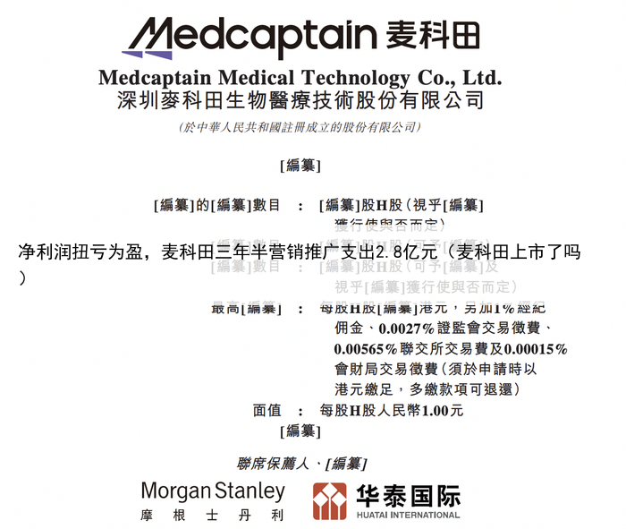 净利润扭亏为盈，麦科田三年半营销推广支出2.8亿元（麦科田上市了吗）