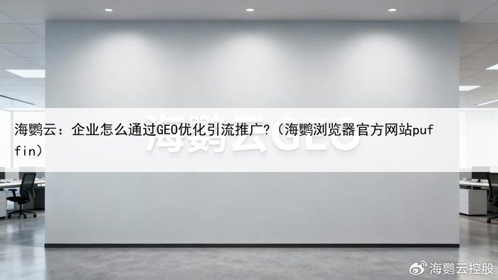 海鹦云：企业怎么通过GEO优化引流推广?（海鹦浏览器官方网站puffin）