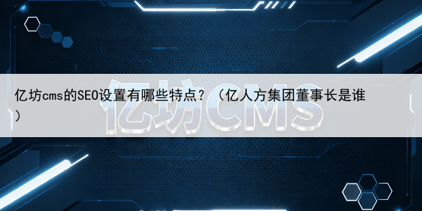 亿坊cms的SEO设置有哪些特点？（亿人方集团董事长是谁）