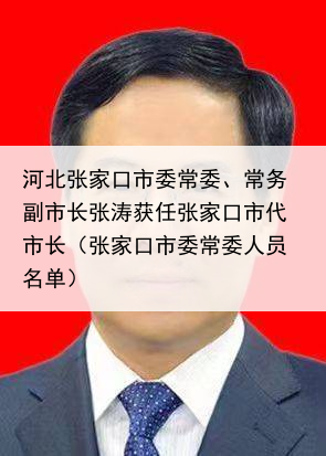 河北张家口市委常委、常务副市长张涛获任张家口市代市长（张家口市委常委人员名单）