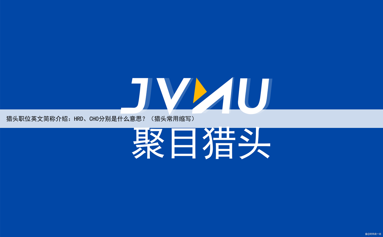 猎头职位英文简称介绍：HRD、CHO分别是什么意思？（猎头常用缩写）
