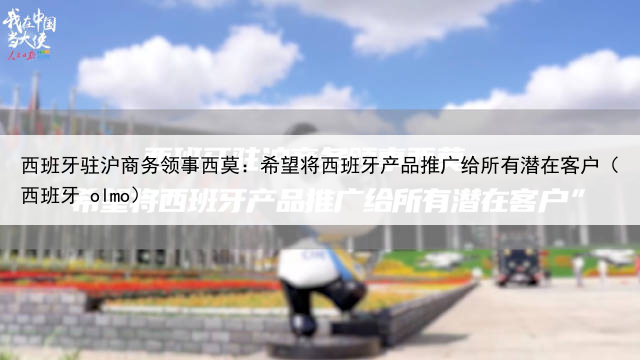 西班牙驻沪商务领事西莫:希望将西班牙产品推广给所有潜在客户(西班牙 olmo)