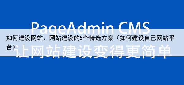 如何建设网站:网站建设的5个精选方案(如何建设自己网站平台)