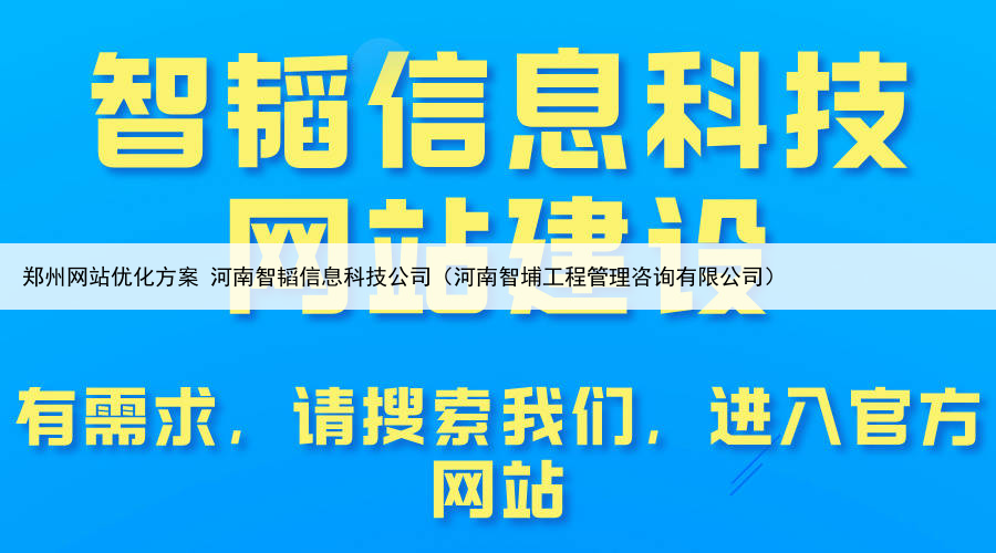 郑州网站优化方案 河南智韬信息科技公司（河南智埔工程管理咨询有限公司）