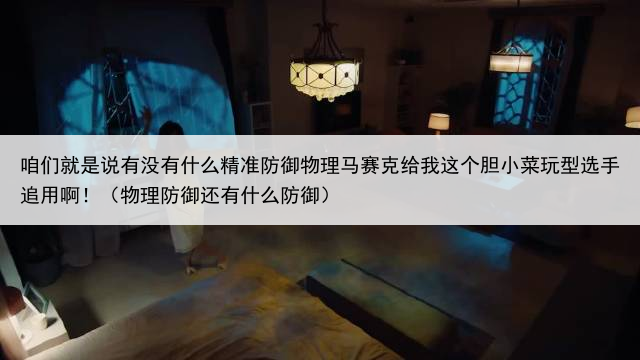 咱们就是说有没有什么精准防御物理马赛克给我这个胆小菜玩型选手追用啊！（物理防御还有什么防御）