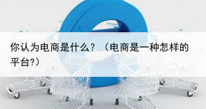 你认为电商是什么?(电商是一种怎样的平台?)