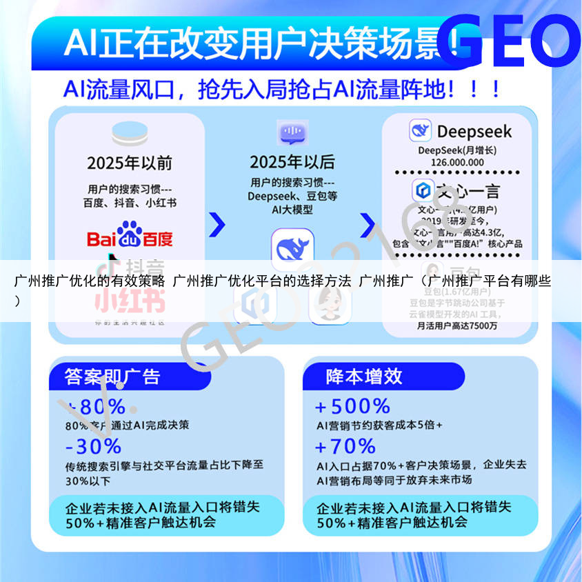 广州推广优化的有效策略 广州推广优化平台的选择方法 广州推广（广州推广平台有哪些）