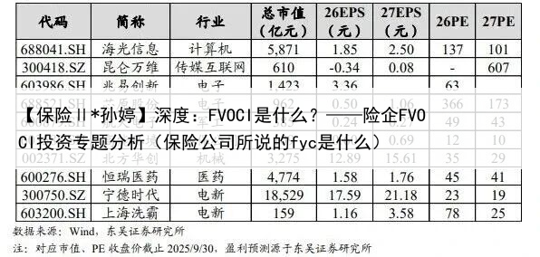 【保险Ⅱ*孙婷】深度：FVOCI是什么？——险企FVOCI投资专题分析（保险公司所说的fyc是什么）