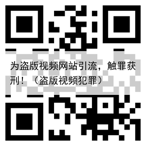 为盗版视频网站引流,触罪获刑!(盗版视频犯罪)