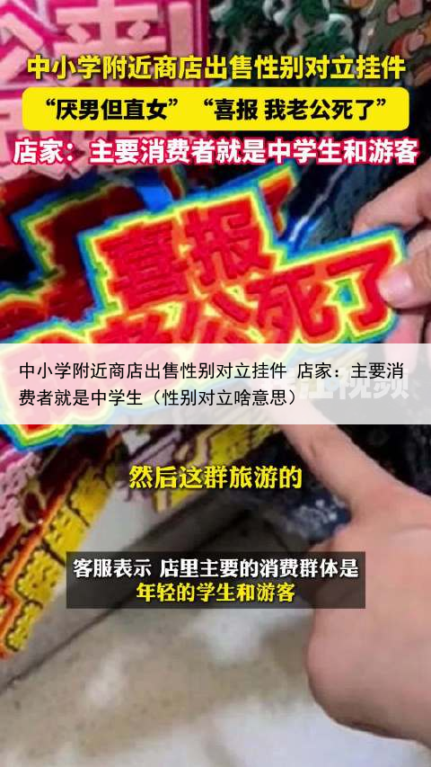 中小学附近商店出售性别对立挂件 店家：主要消费者就是中学生（性别对立啥意思）