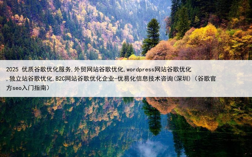 2025 优质谷歌优化服务,外贸网站谷歌优化,wordpress网站谷歌优化,独立站谷歌优化,B2C网站谷歌优化企业-优易化信息技术咨询(深圳)(谷歌官方seo入门指南)