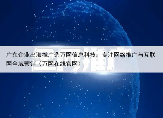 广东企业出海推广选万网信息科技，专注网络推广与互联网全域营销（万网在线官网）