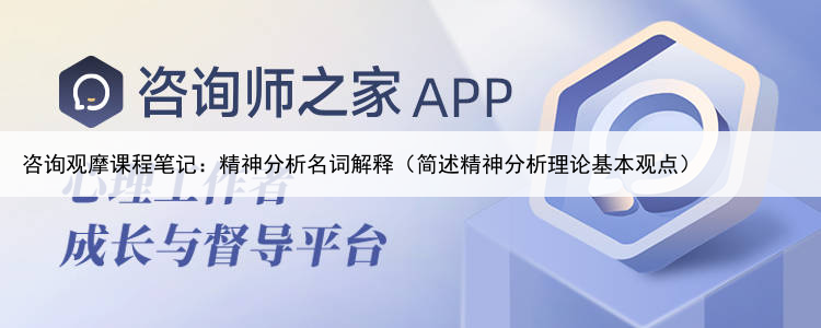 咨询观摩课程笔记：精神分析名词解释（简述精神分析理论基本观点）