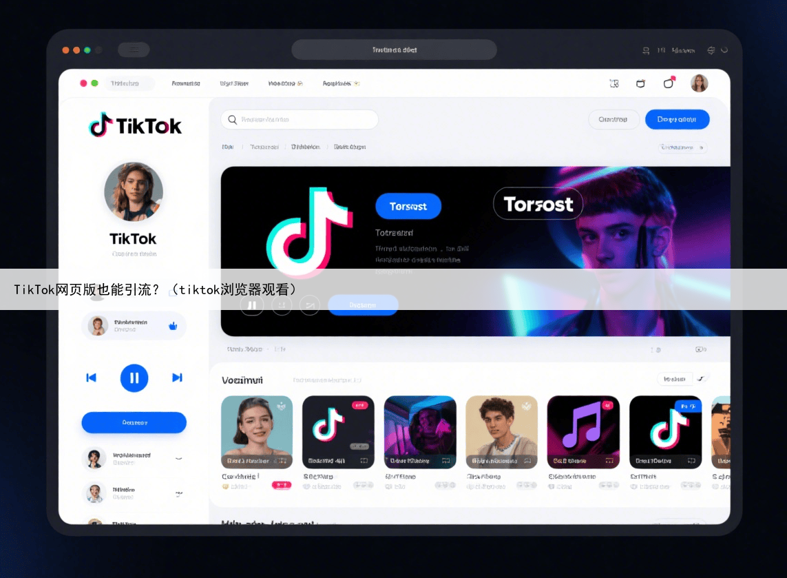 TikTok网页版也能引流?(tiktok浏览器观看)