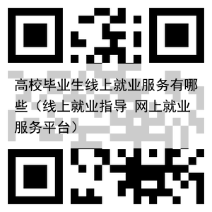 高校毕业生线上就业服务有哪些(线上就业指导 网上就业服务平台)