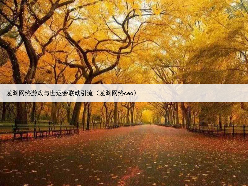 龙渊网络游戏与世运会联动引流(龙渊网络ceo)