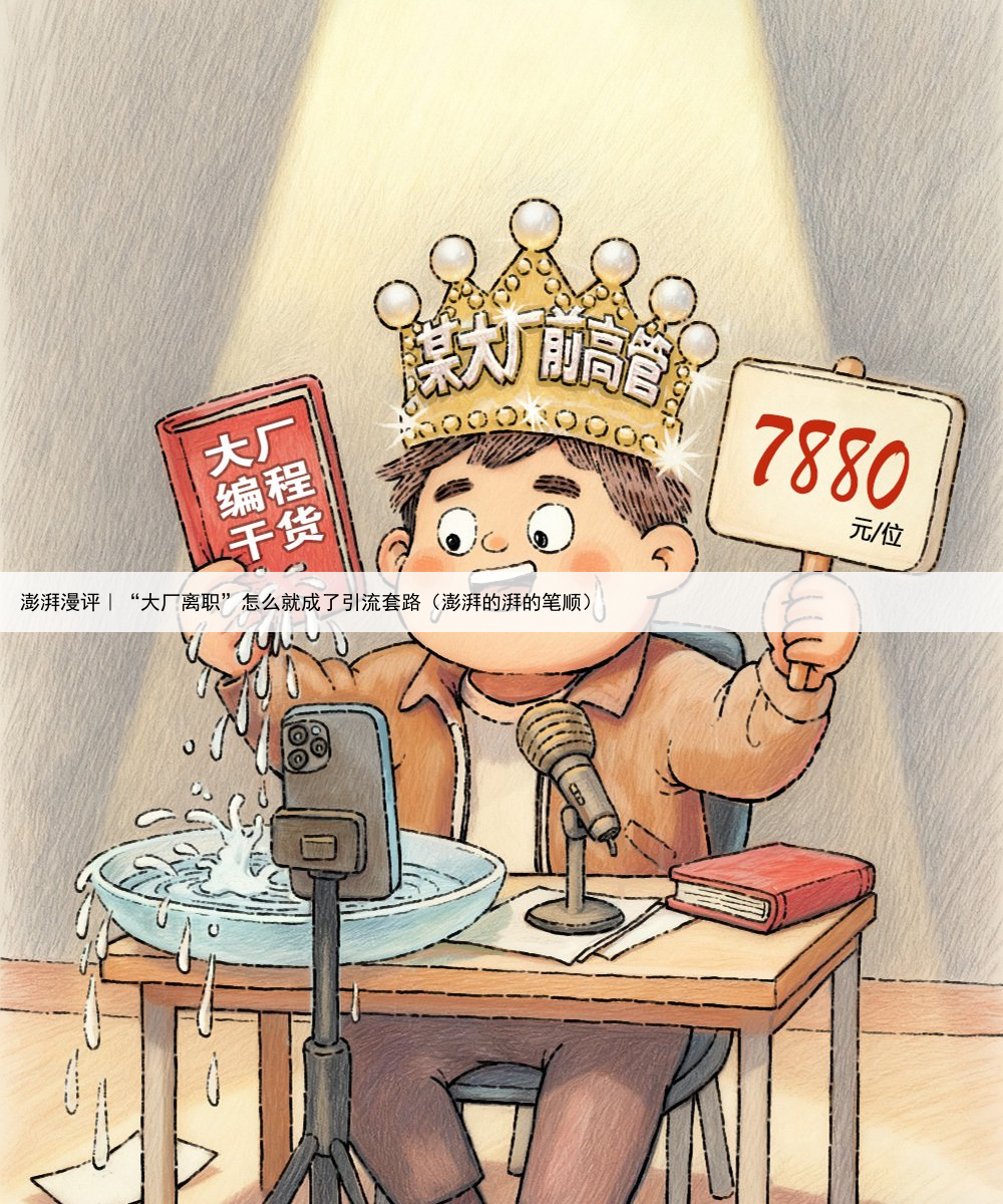 澎湃漫评｜“大厂离职”怎么就成了引流套路（澎湃的湃的笔顺）