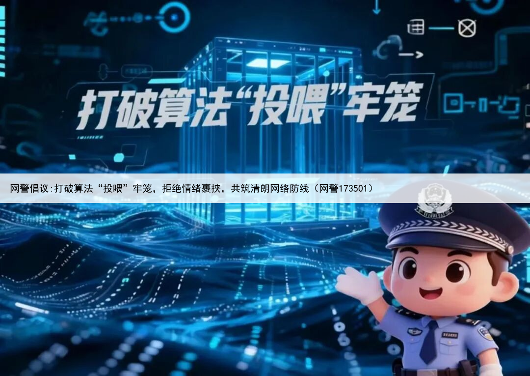 网警倡议:打破算法“投喂”牢笼，拒绝情绪裹挟，共筑清朗网络防线（网警173501）